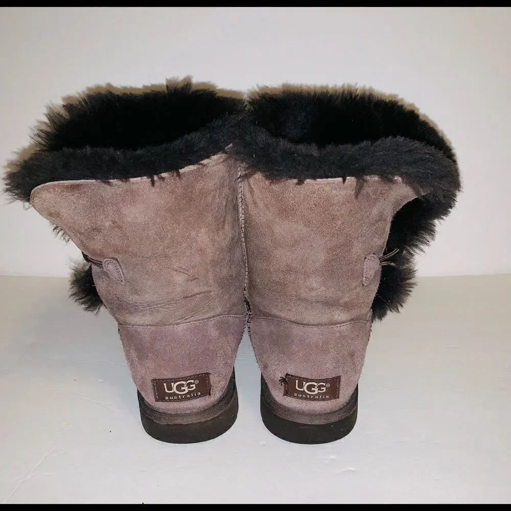 Brown UGG Bailey Button Size 7